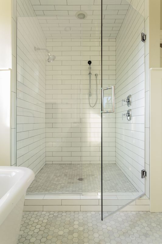 Shower with Custom Tile Design